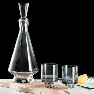 酒具套装 包邮 现意式 轻奢摆件家居轻奢风手打水晶玻璃水具