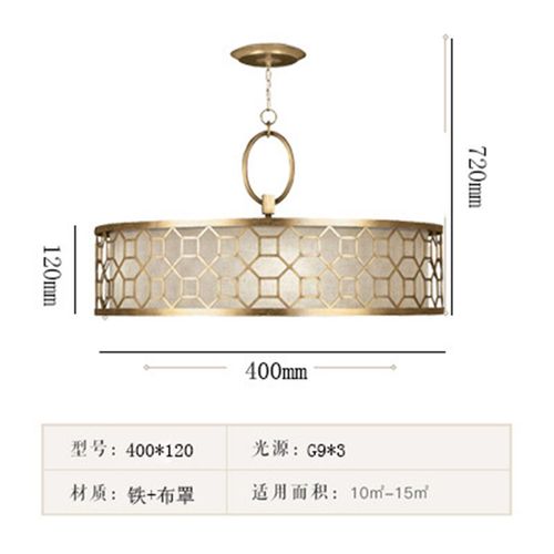 美式乡村吊灯客厅铜吸顶灯新中式简约卧室餐厅灯简欧圆形灯