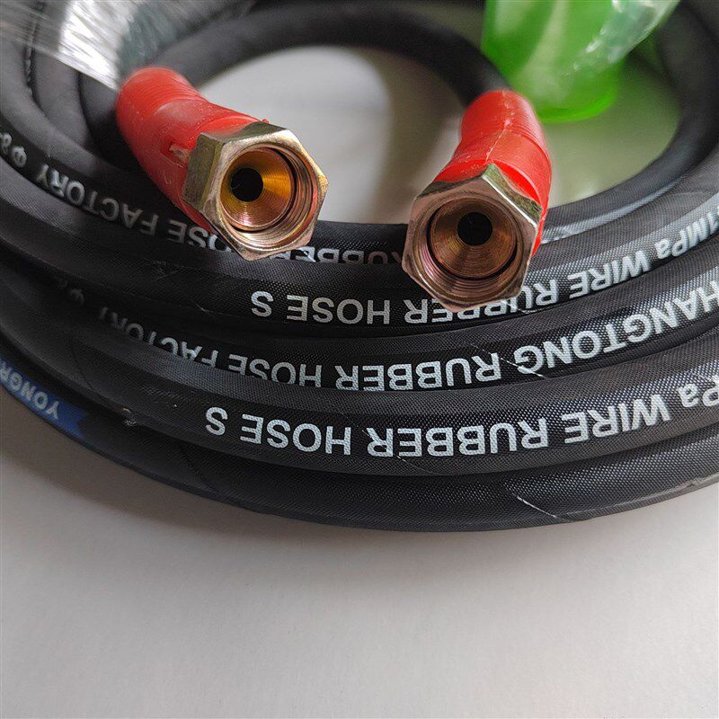 厂家源头耐高压钢丝编织橡胶管清洗管8-1各种接头尺寸任意尺寸软