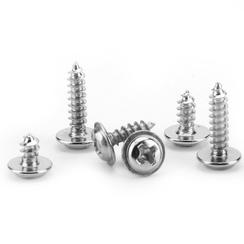 M2/M3/PWA/镀镍标大垫片大介子带介自攻螺丝钉十字圆头电子小螺丝