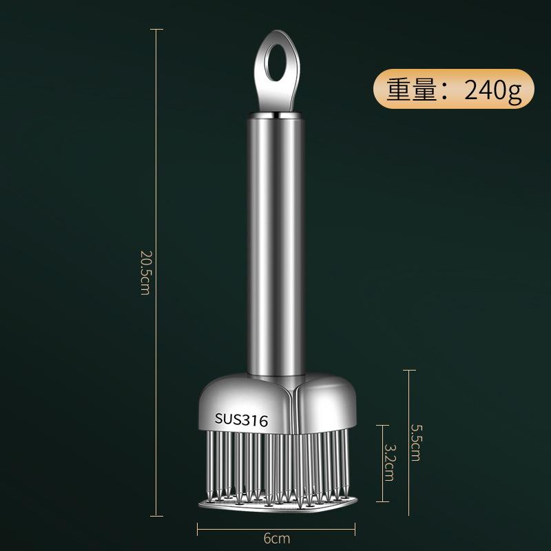 304不锈钢松肉针家用牛排工具扎孔断筋嫩肉器扣肉插扎肉锤子神器