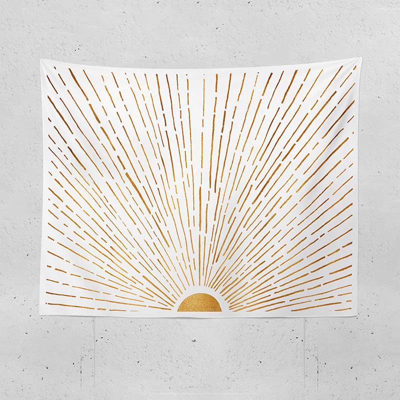 阳光撒在墙上 抽象简约挂布 宿舍卧室 壁挂装饰布背景布 简单大方