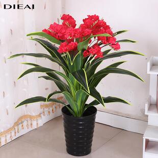 彷真花蝴蝶兰跳舞兰客厅室内大型落地植物装饰花草盆栽景假花摆件