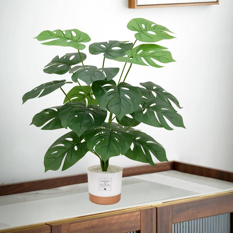 仿真绿植盆栽室内客厅装饰小盆景摆件仿生植物旅人蕉龟背假花假树