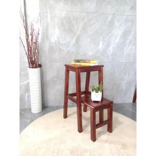 两步梯凳实木登高加厚家用多功能爬梯实木凳高凳可以折叠凳子家用