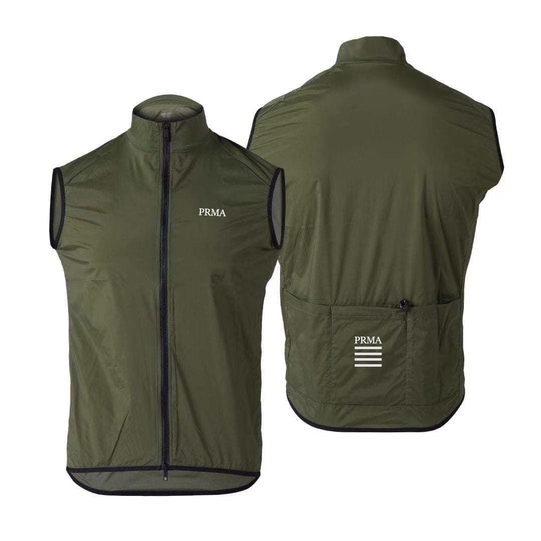 PRMA骑行马甲防水防风透气公路自行车运动骑行背心男专业跑步马甲