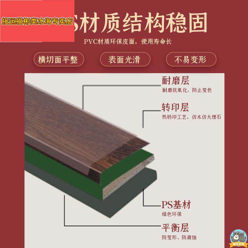 新中式吊顶装饰线条背景墙边框黑色包边条pvc一字平板彷实木线条