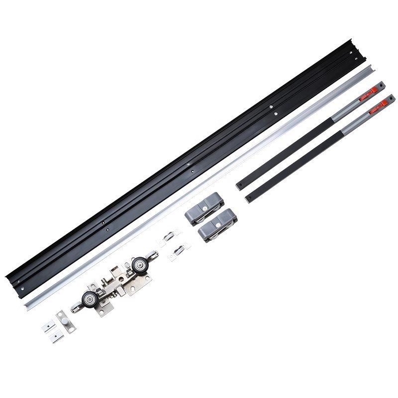 侧挂日式推拉门幽灵门隐形滑轮轨道吊滑拉门推拉门五金配件无轨