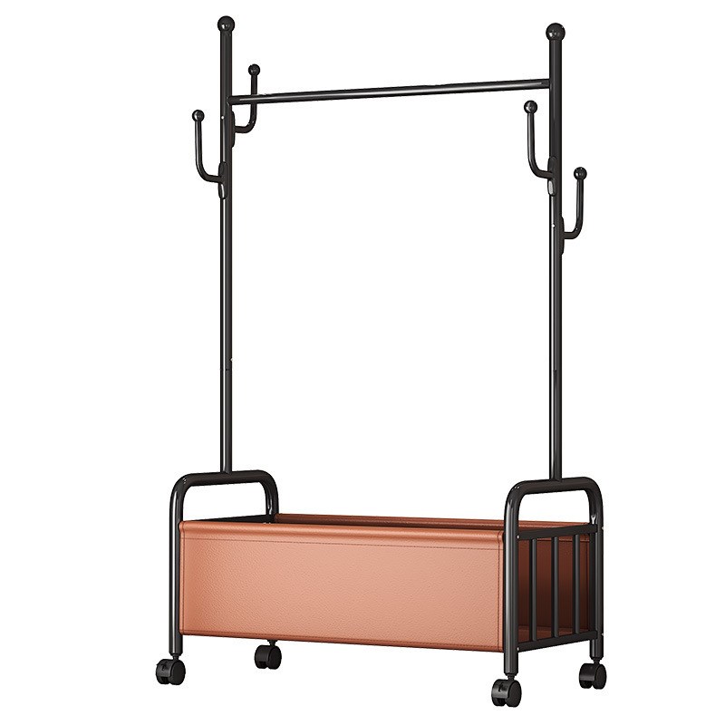 轻奢衣架落地家用卧室挂衣架可移动带轮室内置物晾衣架收纳衣帽架