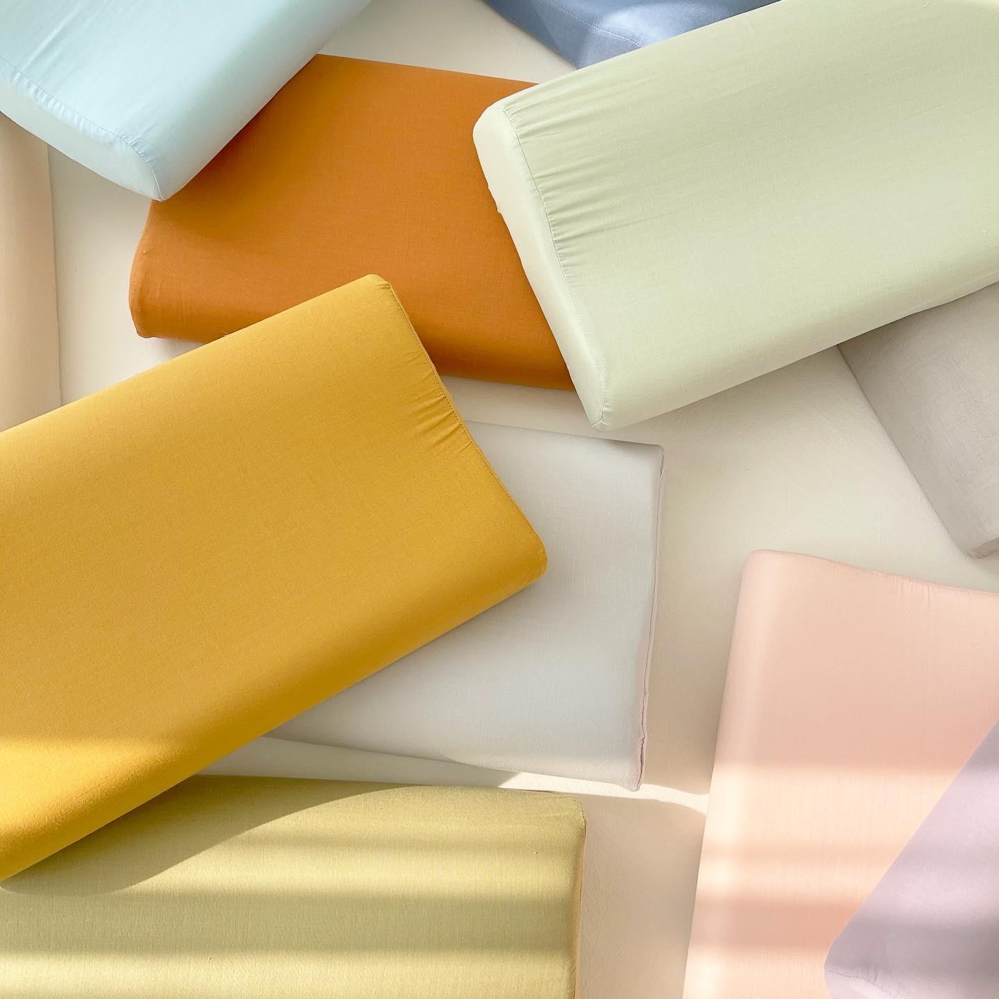 婴儿级软软氧气纱~纯色立体枕套全棉单人定型异形记忆枕头罩 定做