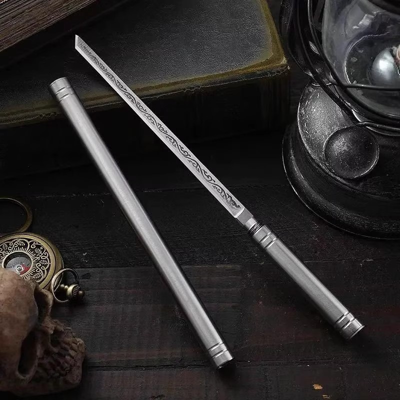 水果刀霸王棍全钢小茶刀锋利高硬度户外小直刀随身便携迷你筒子刀