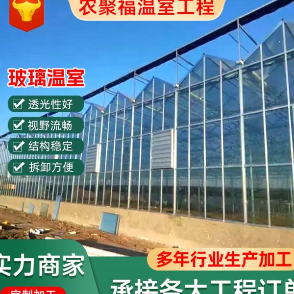 玻璃温室大棚安装智能阳光板温室连栋大棚展览花卉蔬菜大棚骨架厂