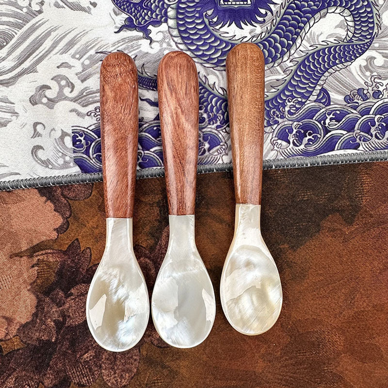 天然贝壳工艺勺贝壳长木柄勺子