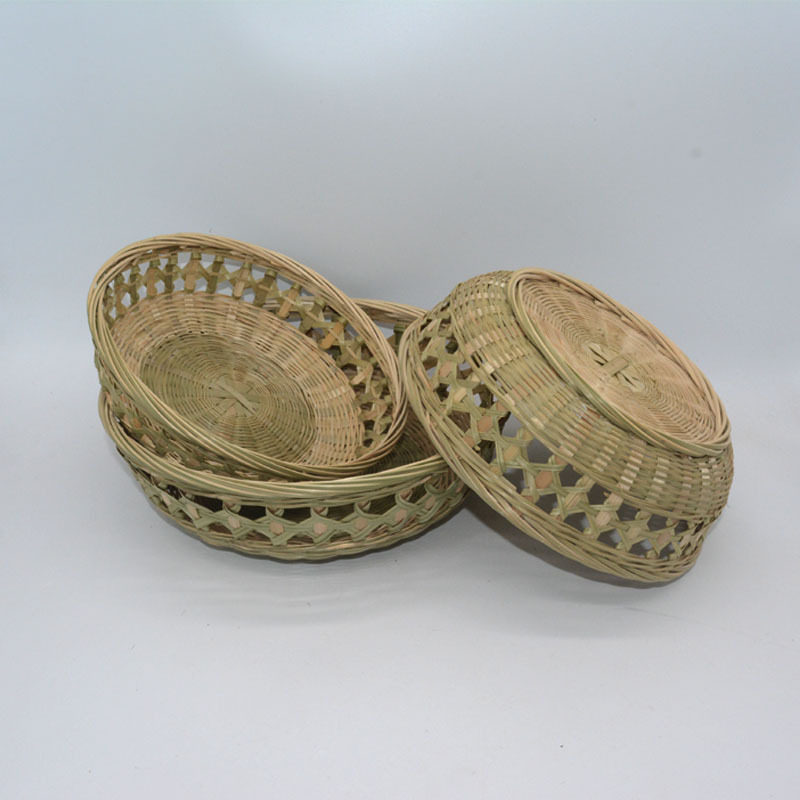 手工竹编制品农家竹筛子圆形簸箕水果花边点心篮馒头筐编织篮子家,特色手工艺,竹编/竹雕,淘宝优惠券,粉丝福利购,淘宝优惠卷