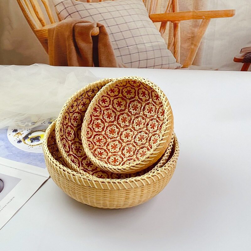 越南藤编收纳筐桌面水果零食篮