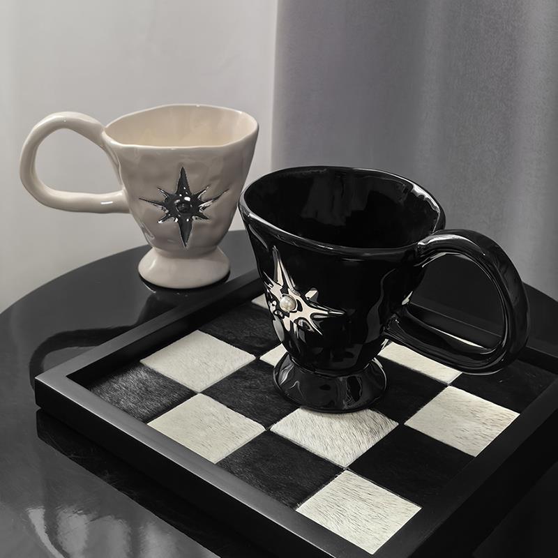 态生活 ins创意星芒陶瓷马克杯高级感情侣对杯生日礼盒咖啡杯水杯