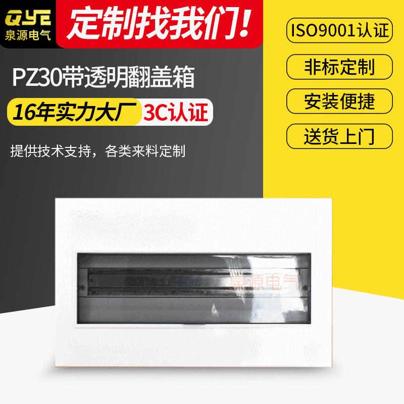 大型明装PZ30带透明翻盖箱20回路钢板强电箱家装照明配电开关箱