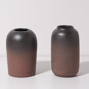 饰 隆利陶瓷花简约创意家居陶瓷工艺品复古柴烧花摆件家居装
