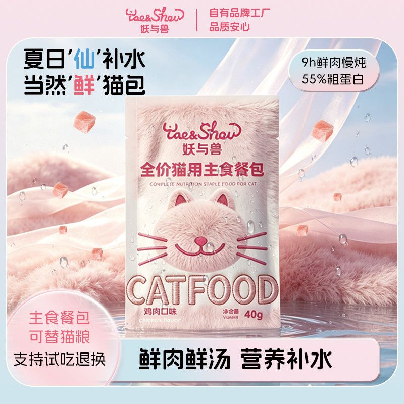 妖与兽主食餐包猫主食猫咪补水营养解馋成幼猫全阶段湿粮包