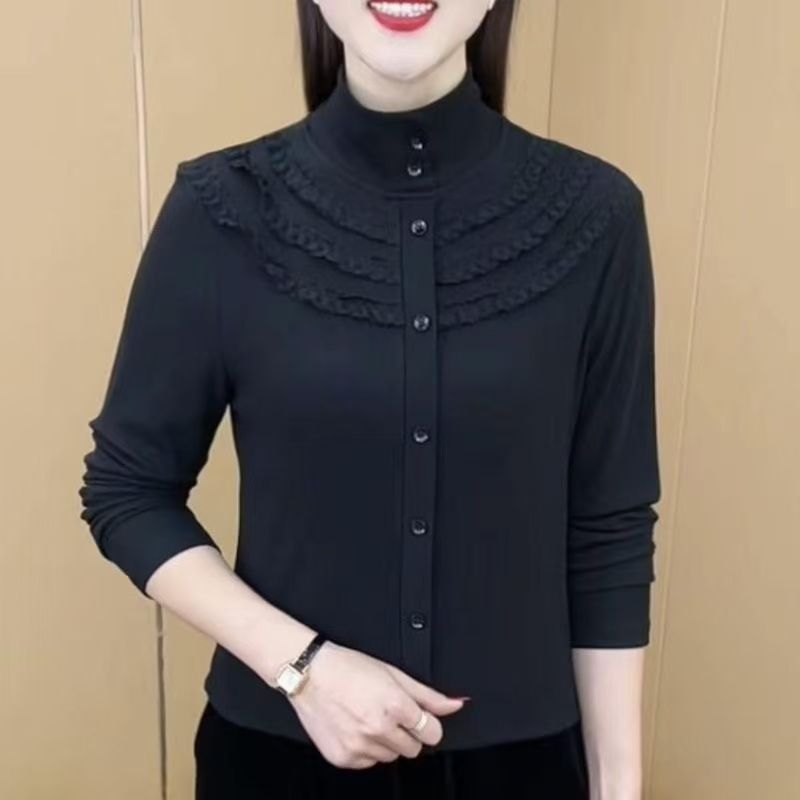 加绒保暖大码中年妈妈装上衣