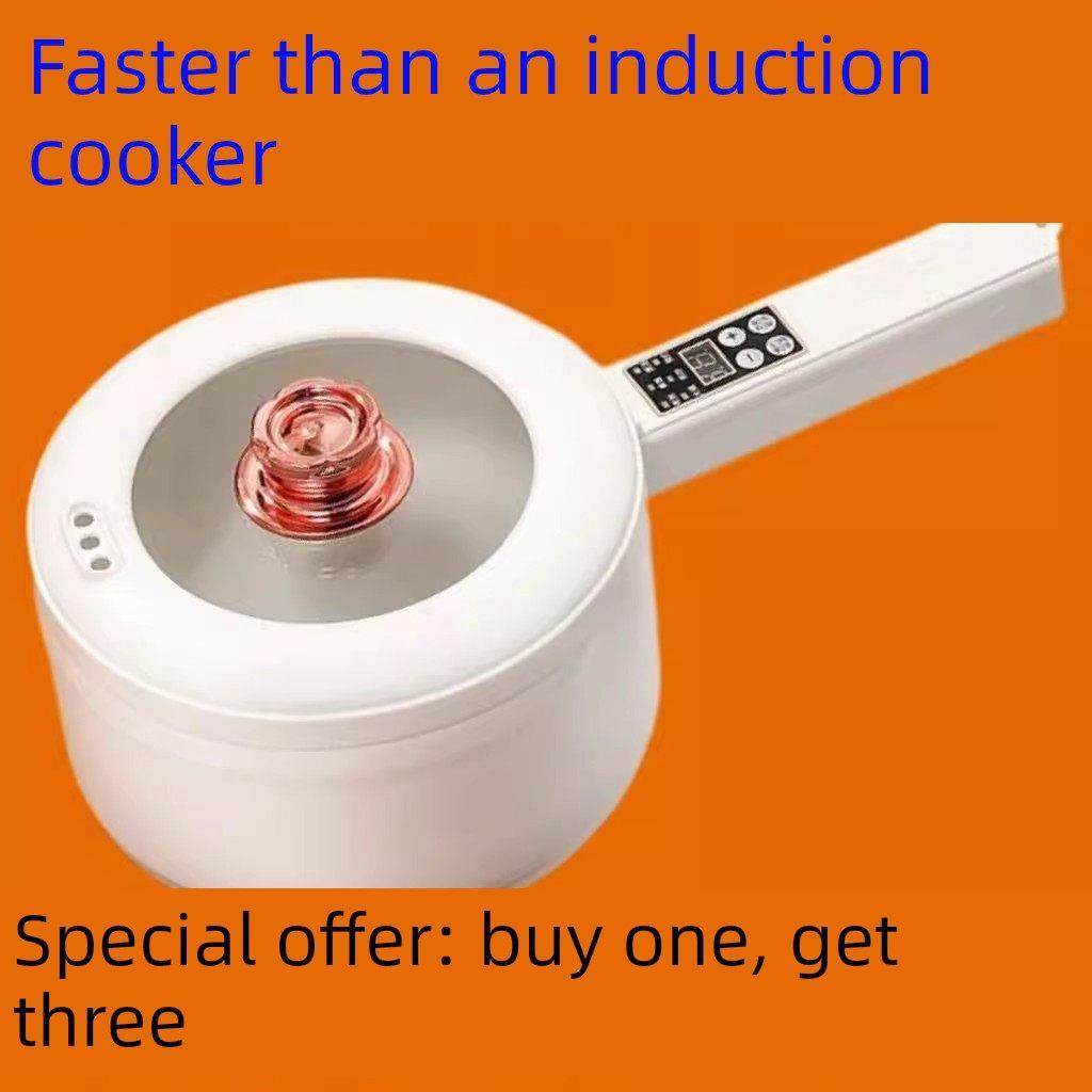 智能电煮锅多功能电火锅蒸煮一体家用宿舍煮面长柄炒菜不粘小电锅,厨房电器,电煮锅,淘宝优惠券,粉丝福利购,淘宝优惠卷