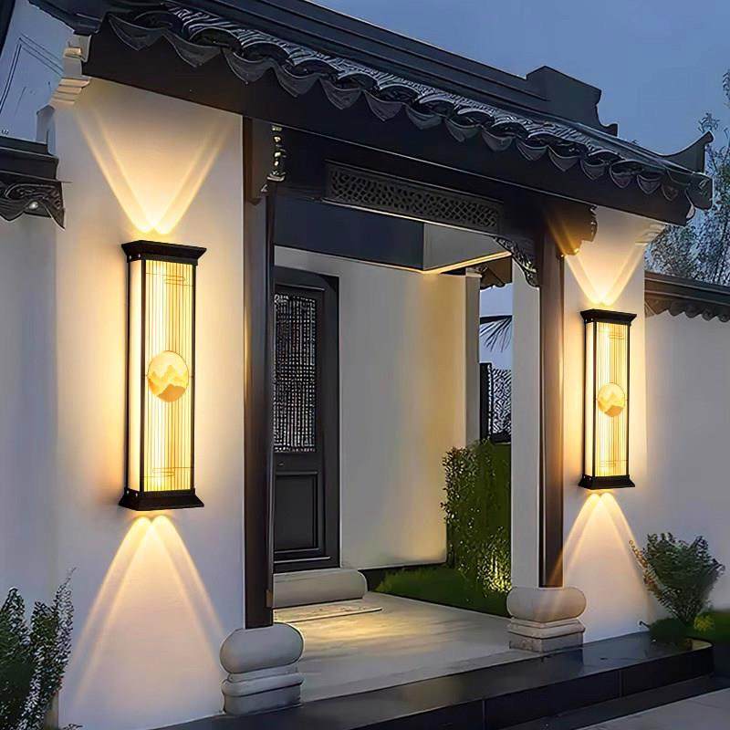 户外壁灯防水新中式别墅庭院灯上下射灯墙室外长条简约两侧LED灯,家装灯饰光源,户外壁灯,淘宝优惠券,粉丝福利购,淘宝优惠卷