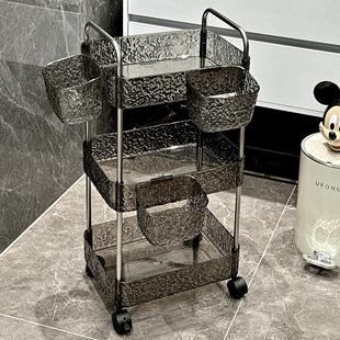 小推车置物架美容院专用化妆品分层收纳架家用卫生间可移动整理架