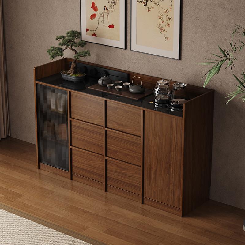 中古风智能茶吧机2026新款家用餐柜茶水一体柜子饮水机底部上水