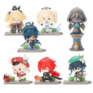 原神盲盒甘雨温迪空刻晴魈周边手办模型娃娃Q版联名公仔摆件玩偶