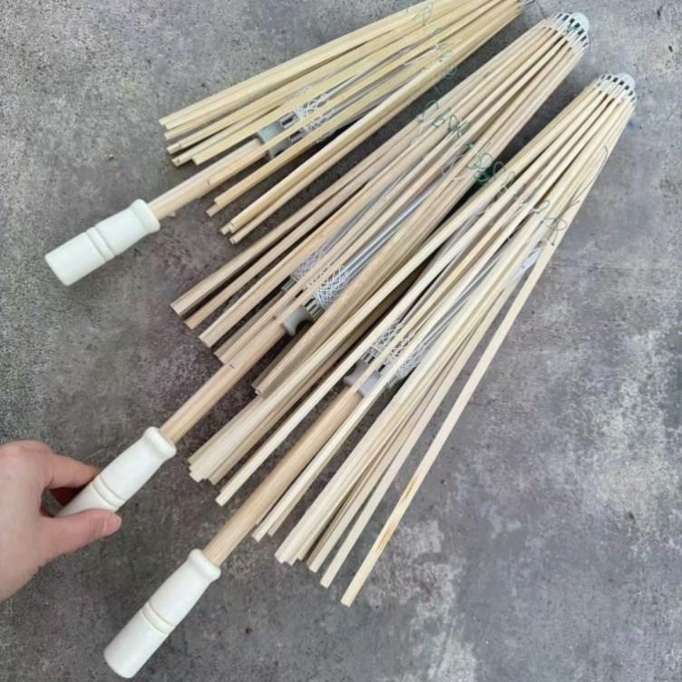 Diy中国风工艺伞手工编织制作材料伞骨架空架子可做纸伞环创毛线