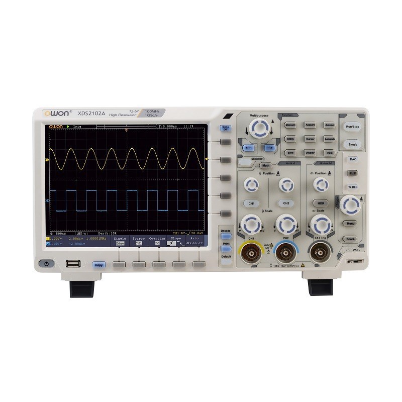 OWON利利普100M数字示波器XDS2102A双通道存储12位高精度