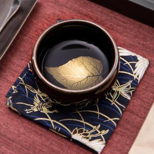 釉木叶建盏手工茶盏黑釉功夫茶具茶杯陶瓷主人杯单杯品茗杯