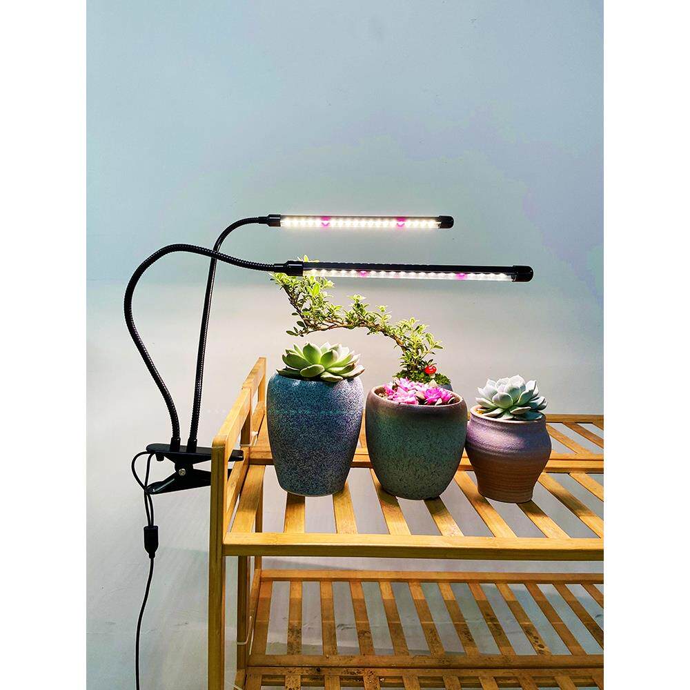 LED全光谱植物生长补光灯花架夹子金属软管定时款多肉盆栽绿植灯