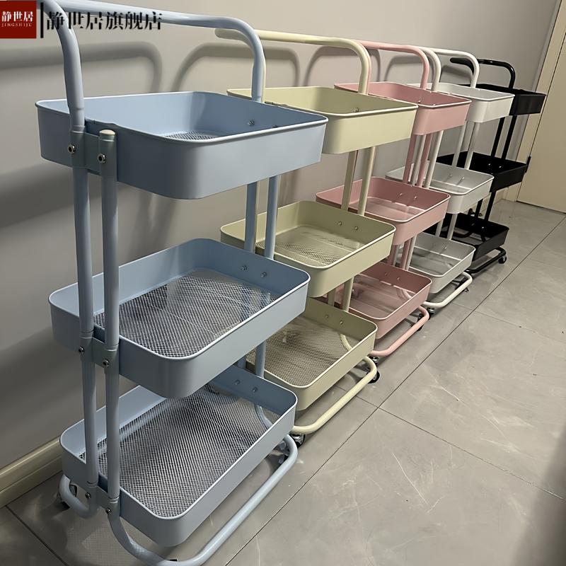 小推车置物架落地多层可移动客厅