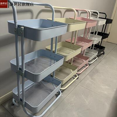 小推车置物架落地多层可移动客厅