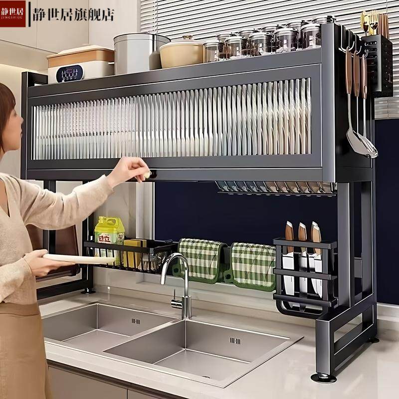 厨房水槽置物架家用碗碟水池碗柜