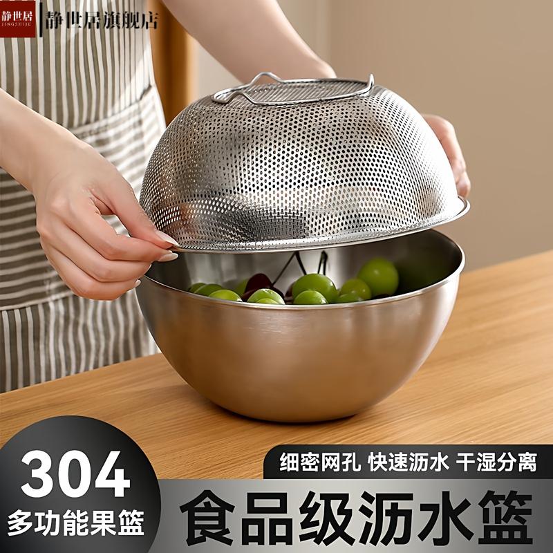 不锈钢双层洗菜盆沥水盆沥水篮