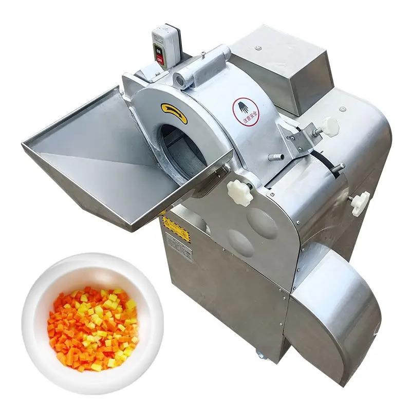 商用切丁机电动微冻肉蔬菜萝卜土豆块姜蒜银耳切肉丁丝三维切粒机