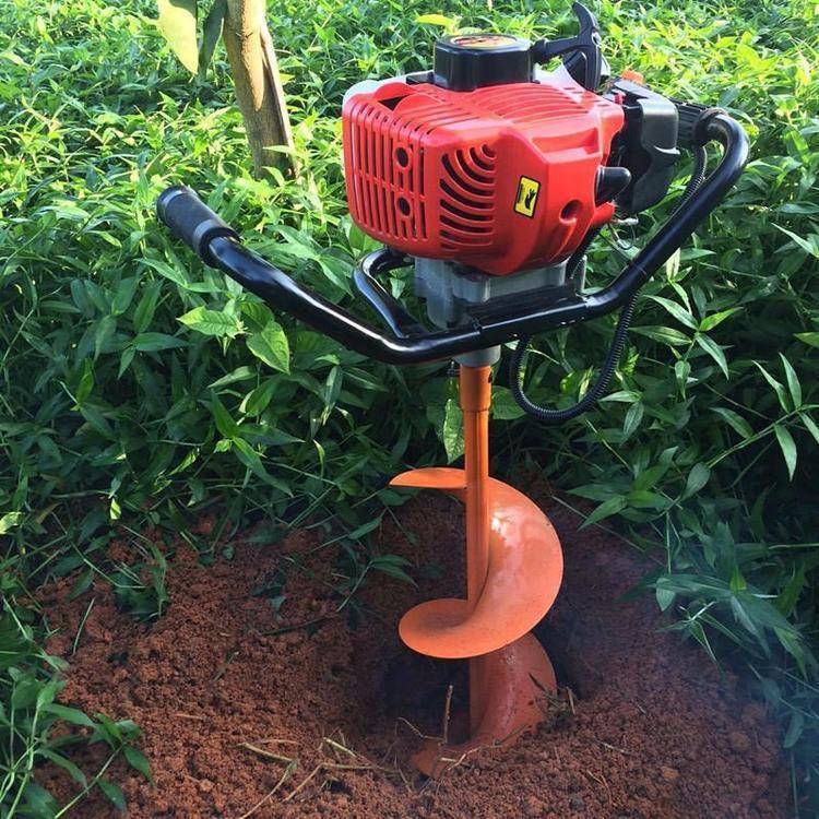 农场围栏立柱挖坑机 手提式挖坑机厂家 0公分直径汽油钻地机图片