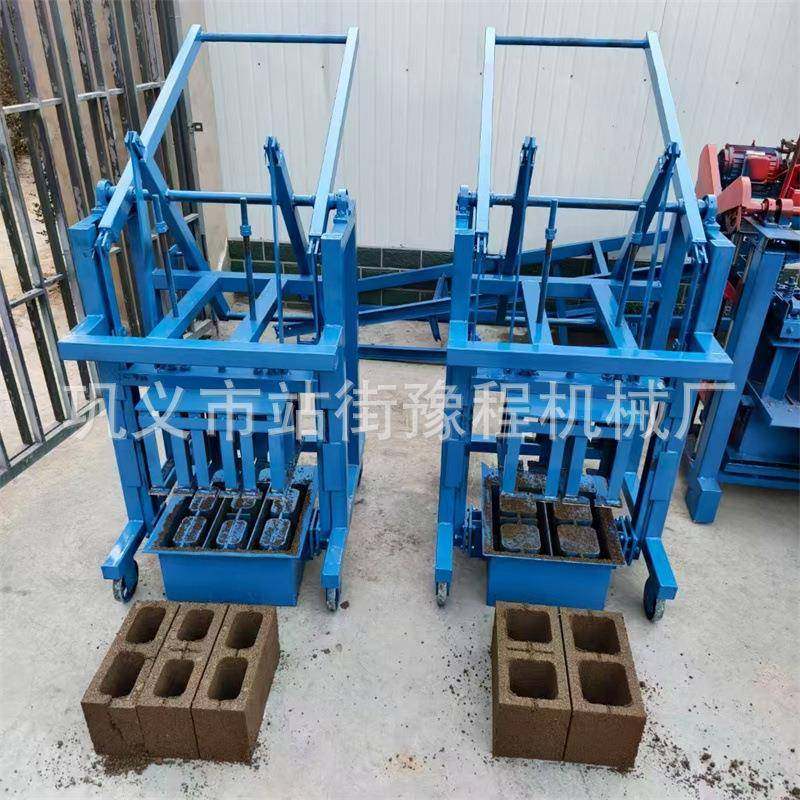 block machine 手动空心水泥制砖机 无需用电可移动水泥砖生产机