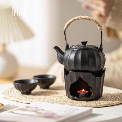 新中式茶馆蜡烛温泡茶炉套装陶瓷加热底座下午茶商用煮茶热茶暖泡