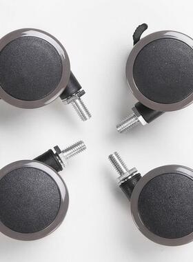 乐歌螺杆静音滚轮桌子转向轮轱辘滑轮刹车家具万向轮配件轮子通用