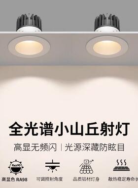 全光谱护眼射灯led客玄关厅家用嵌入式cob深防眩筒灯无主灯钻孔