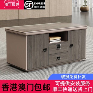 香港包邮办公桌下抽屉柜带锁文件柜桌下储物柜铝合金包边带抽屉办