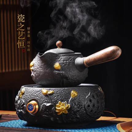 电陶炉煮茶器小型家用陶瓷煮茶壶办公室煮茶炉专用烧茶壶茶具套装