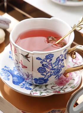 sels中西合璧拼接咖啡杯碟套装ins中古风复古轻奢高级感下午茶杯