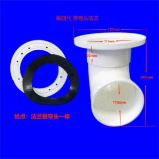 帆布鱼池池排水200法兰配件接头110出水口马桶160