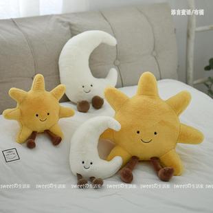 饰床头靠垫 ins星星毛绒玩具月亮抱枕北欧风沙发靠枕飘窗儿童房装