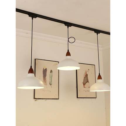 可移动式餐厅轨道吊灯中古风led护眼吧台商用高亮补光可调导轨灯