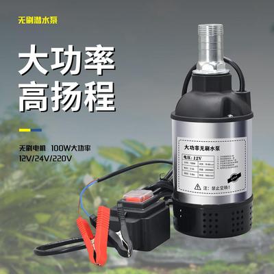 直流DC无刷潜水泵无人机加药泵12V24V220v电瓶泵农用水井抽水机泵